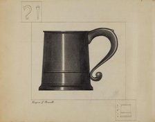 Pewter Mug, c. 1936. Creator: Eugene Barrell.