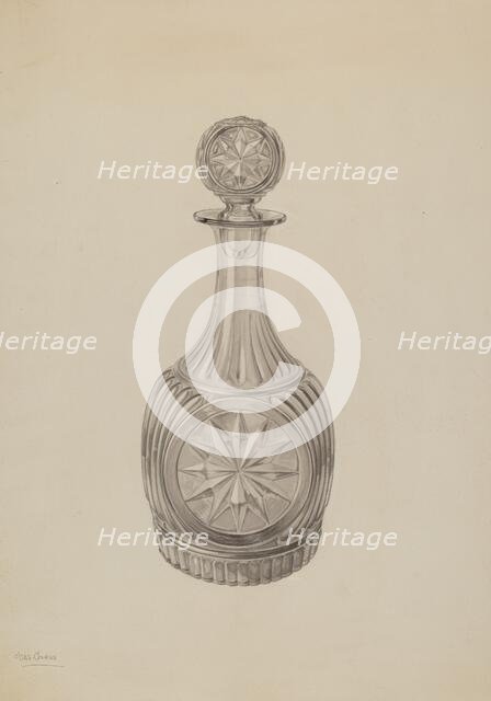 Decanter, c. 1938. Creator: Charles Caseau.