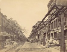 Greenwich Street, New York City, with Office of Erie Railway, 1870s. Creator: Unknown.