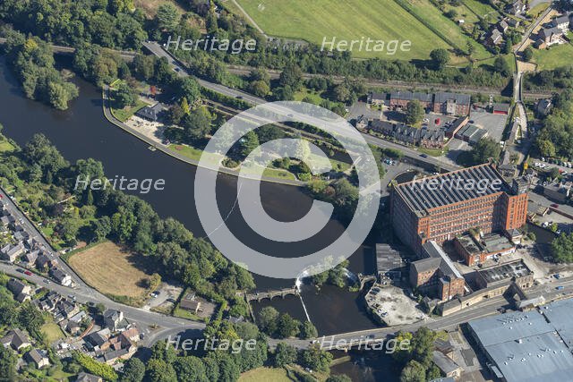 Belper River Gardens, East Mill and North Mill, Derbyshire, 2024. Creator: Robyn Andrews.