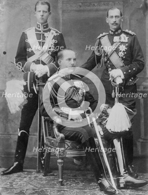 Prince Andreas, Nicholas, and King Constantinos of Greece, 1913. Creator: Bain News Service.