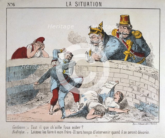 Cartoon, Paris Commune, 1871.  Artist: Anon