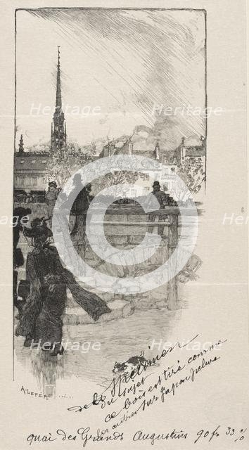 Quai des Grands Augustins. Creator: Auguste Louis Lepère (French, 1849-1918).