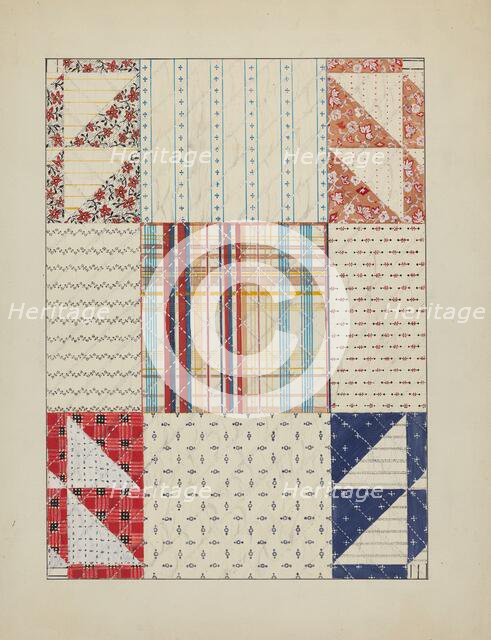 Quilt Patchwork, c. 1937. Creator: Margaret Linsley.