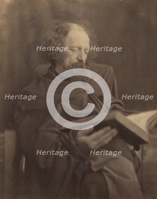Tennyson Reading, 1865. Creator: Julia Margaret Cameron.