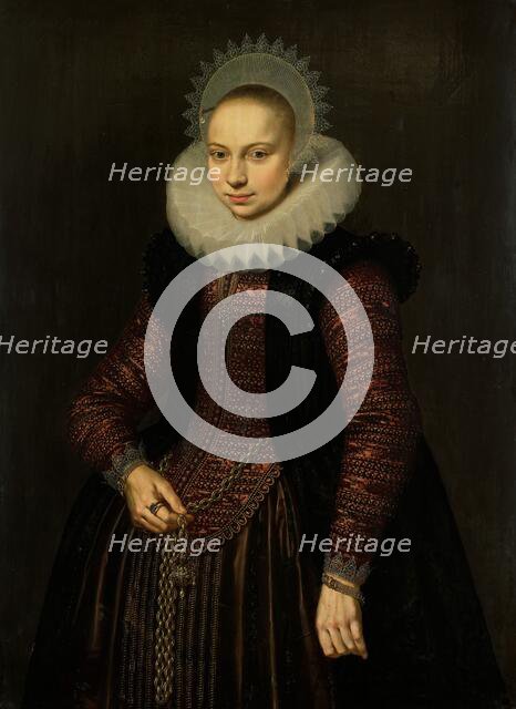 Portrait of Brechtje Overrijn van Schoterbosch (1592-1618), 1614. Creator: Cornelis Pietersz. van der Voort.