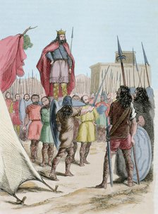 Wamba (died 687) is elected the King. Creator: Unknown.