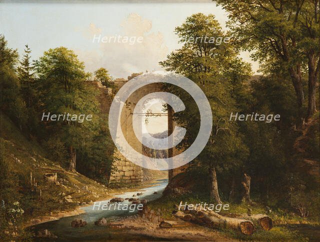 Bridge in Czerna, 1848. Creator: Aleksander Plonczynski.