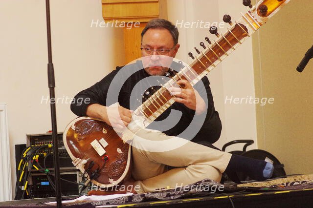 Jonathan Mayer, Indo Jazz Fusion Revisited, Loughton Methodist Church, Loughton, Essex, 2024. Creator: Brian O'Connor.