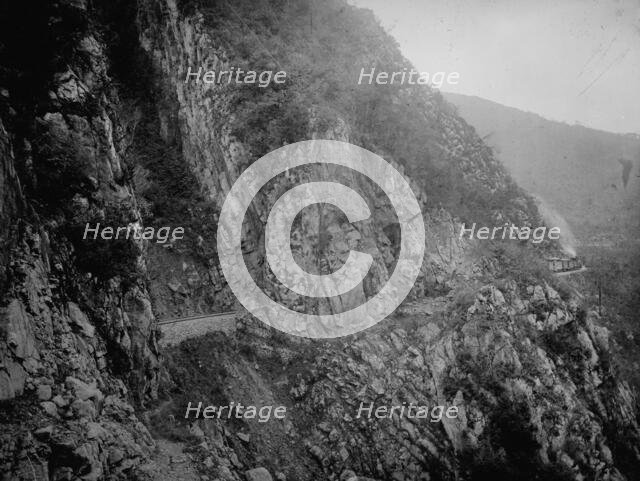 Up Temasopa [sic] Canon between the tunnels, between 1880 and 1897. Creator: William H. Jackson.