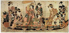 'Cherry Blossom Viewing (Hanami)', early 19th century(?).  Artist: Kitagawa Utamaro II