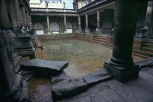 The Roman Baths at Bath, established shortly after the occupation. Artist: Unknown