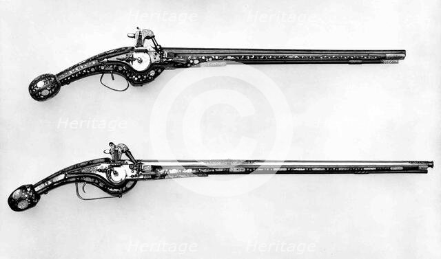 Wheellock Pistol, French, ca. 1600-1610. Creator: Unknown.