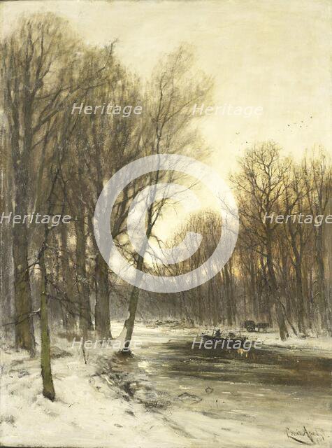 An Afternoon view of Snowy Woods, c.1880-c.1936. Creator: Louis Apol.