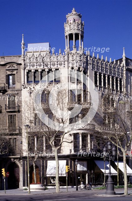 House Lleó Morera, in the Paseo de Gracia, built in 1864 and renewed in 1902, designed by Lluis D…
