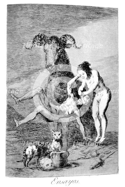 'Trials', 1799. Artist: Francisco Goya