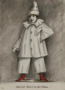 Gabriel Ravel as the Clown, 1855-1859. Creator: Alfred Jacob Miller.