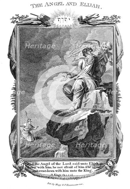 Angel of the Lord appearing to Elijah on the mountain, 1804. Artist: Unknown