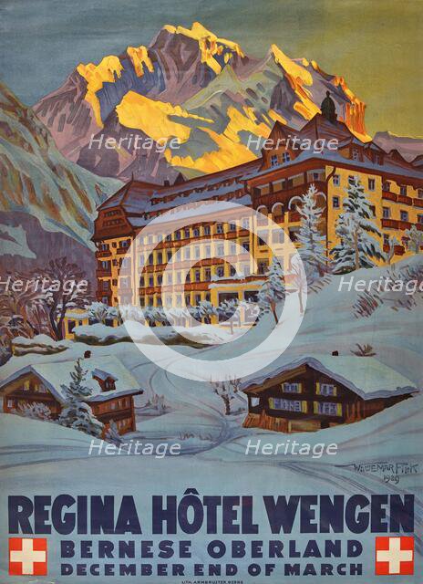 Regina Hôtel Wengen Bernese Oberland, 1929. Creator: Fink; Waldemar (1883-1948).