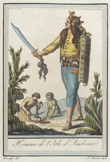 Costumes de Différents Pays, 'Homme de l'Isle d'Amboine', c1797. Creators: Jacques Grasset de Saint-Sauveur, LF Labrousse.