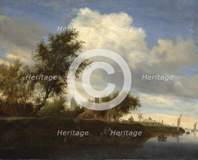 Ferry near Gorinchem, 1646. Creator: Salomon Ruysdael.