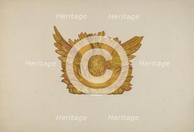 Ornamental Wood Carving: Eagle, c. 1940. Creator: Harriette Gale.