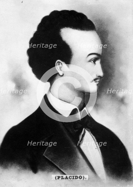 Gabriel de la Concepción Valdés [Plácido], (1809-1844), Cuban poet. Artist: Unknown
