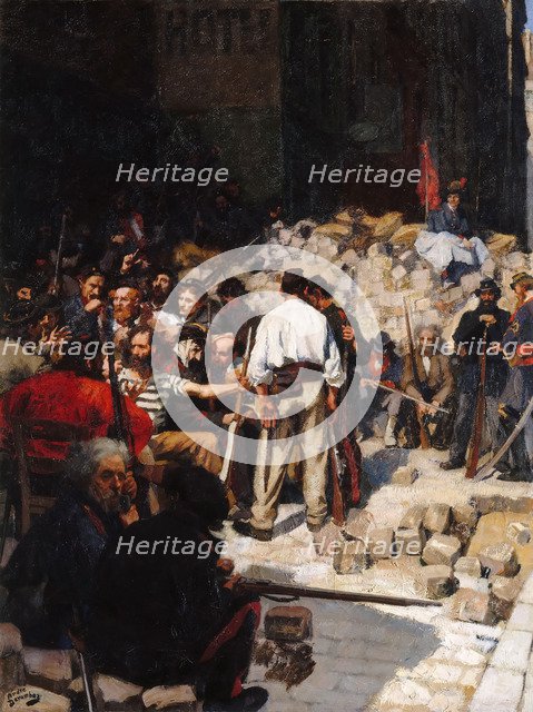 Barricade The Paris Commune May 1871 Artist Devambez Andre