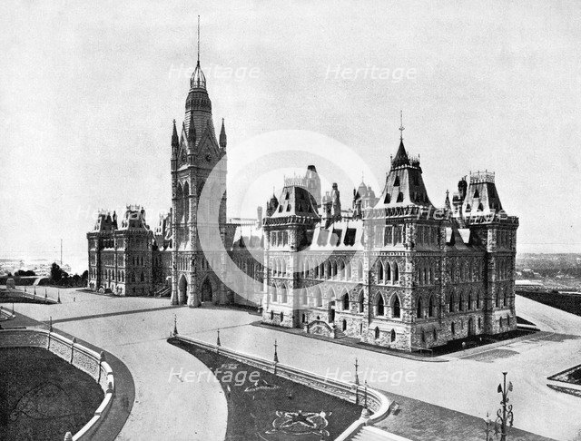 Houses of Parliament, Ottawa, Canada, 1893.Artist: John L Stoddard