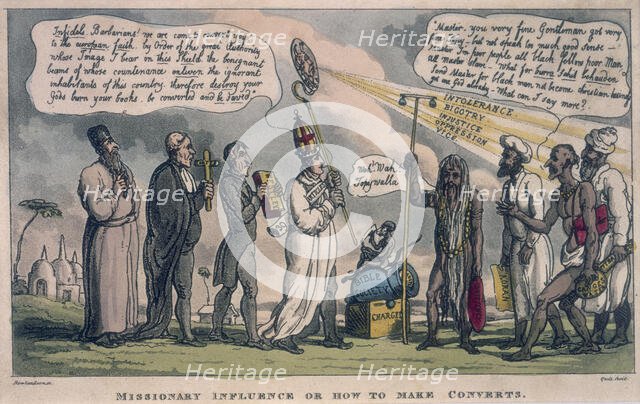 'Missionary Influence or How to Make Converts', 1815. Creator: Thomas Rowlandson.