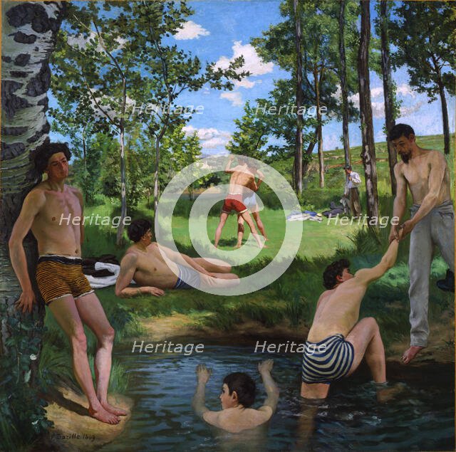Scène d'été (summer scene), 1869. Creator: Bazille, Frédéric (1841-1870).