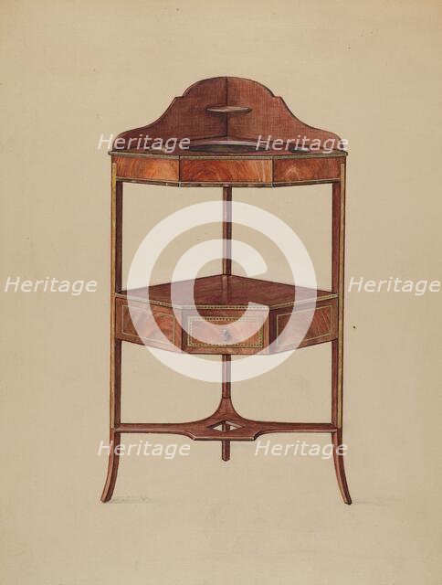 Corner Wash-stand, c. 1936. Creator: Bernard Gussow.