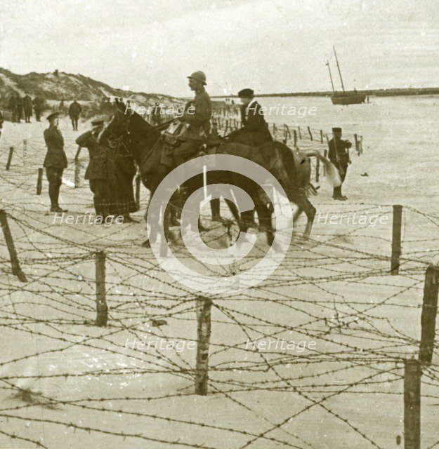 Arriving at La Panne, Flanders, Belgium, c1914-c1918. Artist: Unknown.
