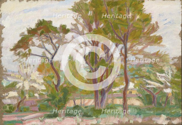 Landscape with Trees, 1910. Creator: Wojciech Weiss.