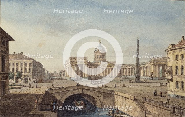 The Kazan Cathedral in Saint Petersburg, 1817. Artist: Vorobyev, Maxim Nikiphorovich (1787-1855)