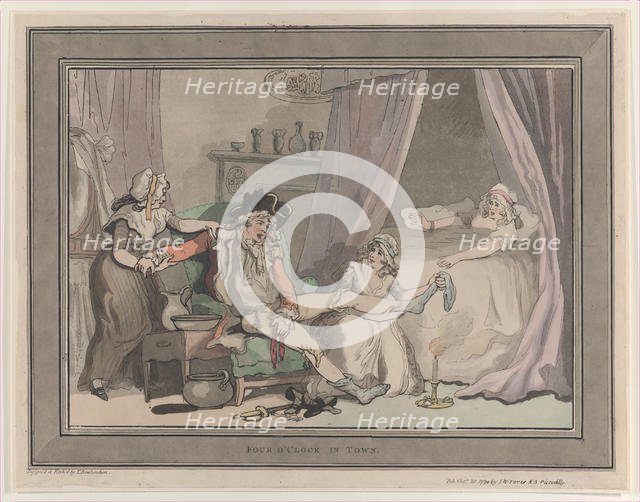 Four O'Clock in Town, October 20, 1790., October 20, 1790. Creator: Thomas Rowlandson.