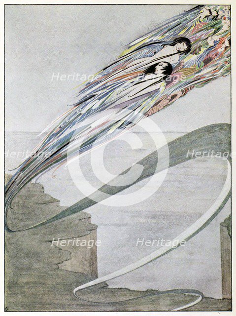 I am born of a thousand storms, and grey with the rushing rains, from The Year's at The Spring, 1920 Creator: Harry Clarke (1889 - 1931).