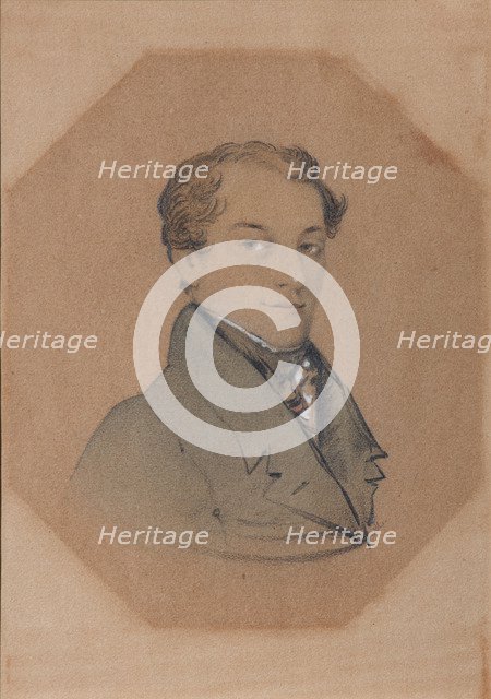 Portrait of Kondraty Fyodorovich Ryleyev (1795-1826), First quarter of 19th century. Artist: Anonymous  