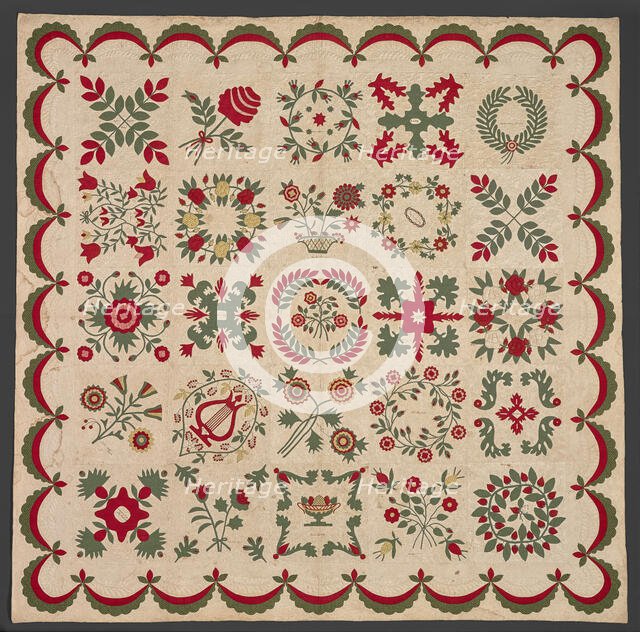 Eli Lilly Family Album Quilt, 1847. Creator: Unknown.
