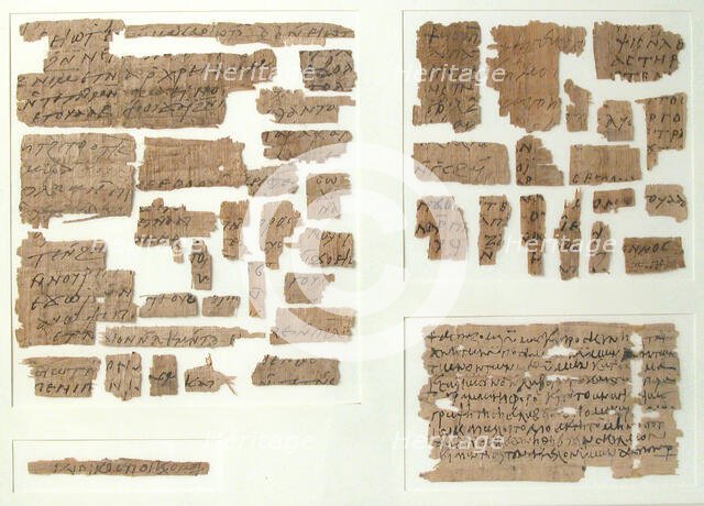 Papyri Fragments, Coptic, 7th century. Creator: Unknown.