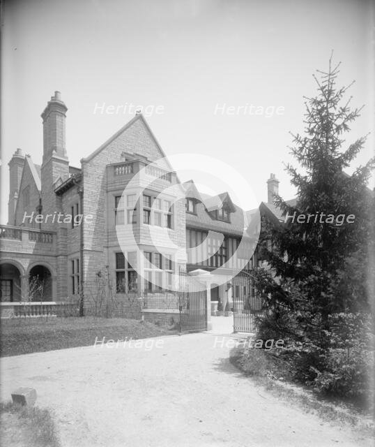 Edward C. Walker residence, entrance to court, Walkerville, Ont., between 1906 and 1915. Creator: William H. Jackson.