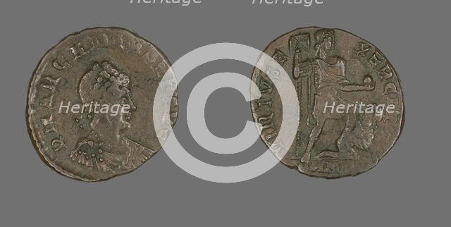 Coin Portraying Emperor Arcadius, 383-408 CE. Creator: Unknown.