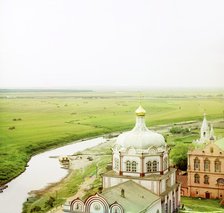 Ryazan. The Trubezh River and the Cathedral of Christ's Nativity, 1912. Creator: Sergey Mikhaylovich Prokudin-Gorsky.
