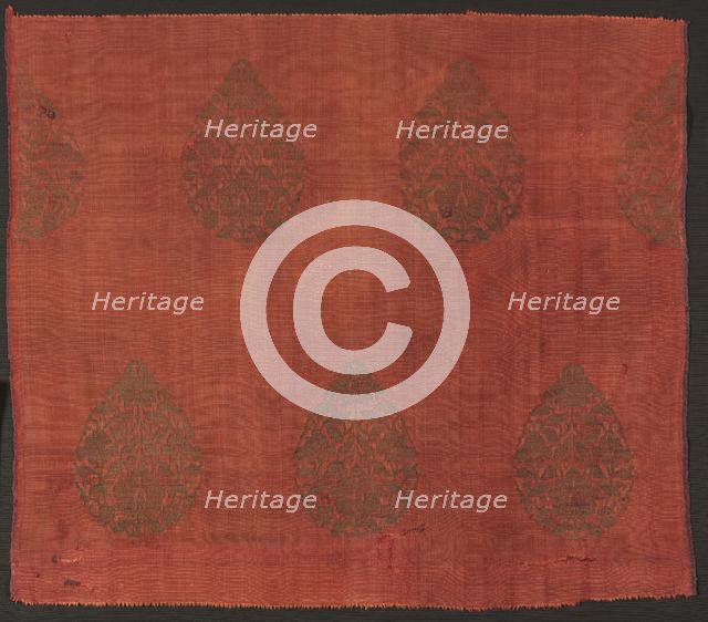 Brocade with Lotus Flowers, 1200s-mid 1300s. Creator: Unknown.