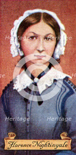 Florence Nightingale, taken from a series of cigarette cards, 1935. Artist: Unknown