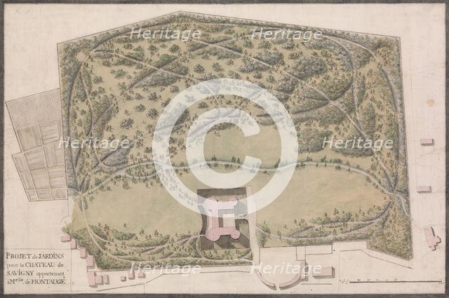 Design for the Gardens of the Château de Savigny-lès-Beaune, ca. 1782-90. Creator: Anon.