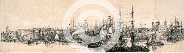 Panoramic view of London, c1851. Artist: Anon