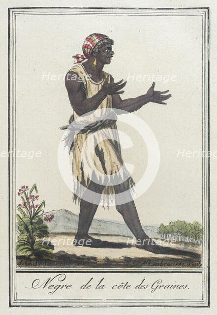 Costumes de Différents Pays, 'Negre de la Côte des Graines', c1797. Creators: Jacques Grasset de Saint-Sauveur, LF Labrousse.