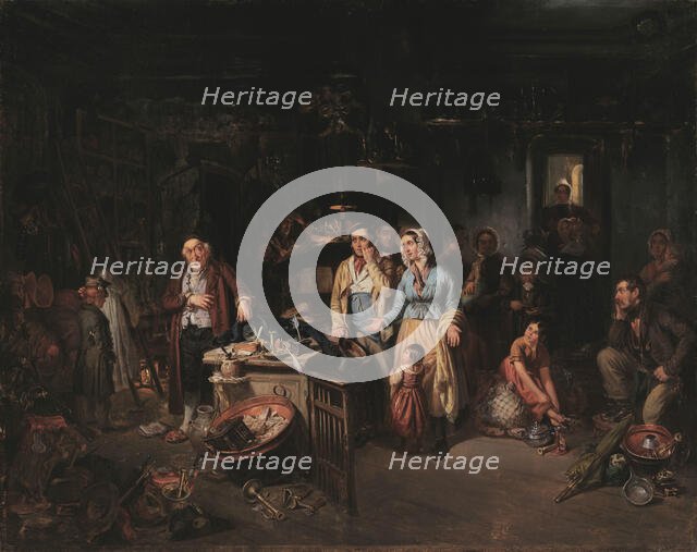 The pawn shop, 1842. Creator: Rentzell, August von (1810-1891).