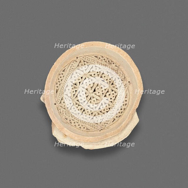 Clay Filter with punched and inscribed decoration, Fatimid dynasty (969-1171), 11th-12th century. Creator: Unknown.